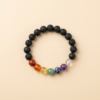 7 Chakra + lava Bracelet