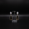 Black With White Stone Earings
