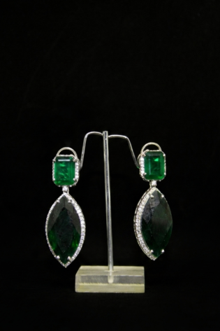 Green Stone Earings