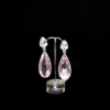 White With Pink Stone Earings